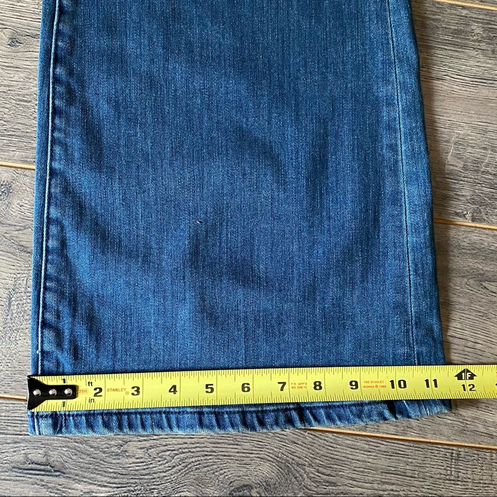 NWT Pilcro Braided Leather Pocket Detail Flare Leg Jeans, 28 - Picture 13 of 15